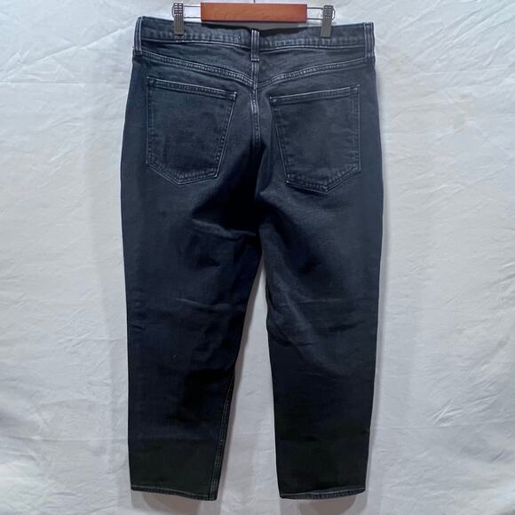 Abercrombie & Fitch Ankle Straight Ultra High Rise Black Jeans Women's 32/14R - Picture 2 of 8